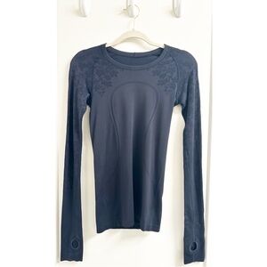 Lululemon Swiftly Tech Long Sleeve Shirt Hip Length - Navy - Size 4-6